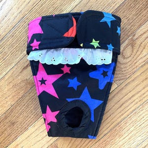 Female Dog Diaper,Panties, dog Britches, Nappies.  Washable Heat Cycle, Incontinence - I&#39;m a Star - by angelpuppi