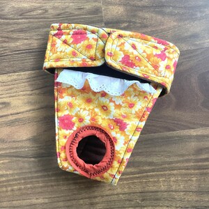 Female Dog Diaper,Panties, dog Britches, Nappies.  Washable Heat Cycle, Incontinence - Sun Drenched flowers  - by angelpuppi