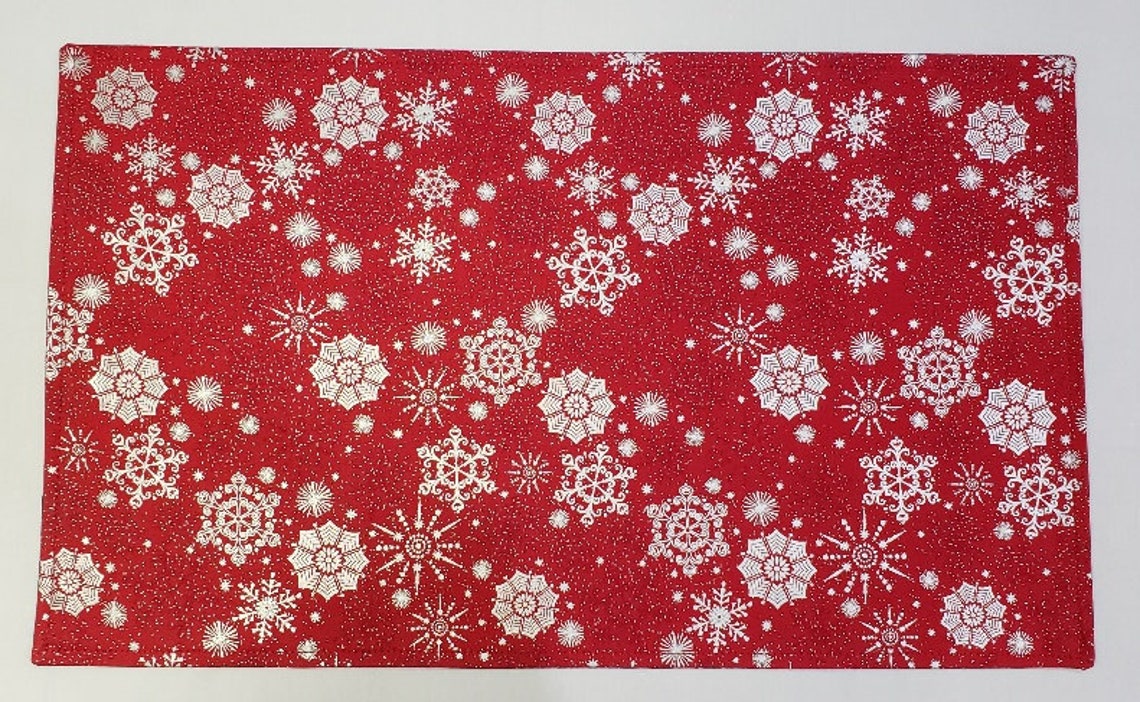 Christmas Placemats Holiday Placemats Snowflake Placemats Etsy