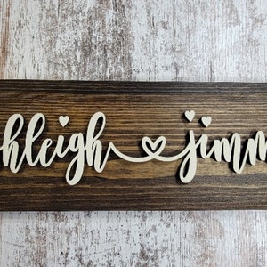 Couples name sign, Personalized wedding gift, Personalized Anniversary gift, 3D name sign, Personalized Farmhouse sign, Bridal shower gift
