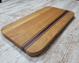 Handcrafted Cherry & Walnut Cutting Board, Charcuterie Cheese Board