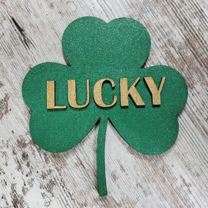Wooden Shamrock, Lucky Shamrock, St. Patrick&#39;s Day Decor, Tier Tray Decor, St. Patrick&#39;s Day Wood Clover, St. Patrick&#39;s Day Tier Tray Decor