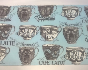Coffee Placemats, Reversible Placemats, Handmade Placemats, Fabric Placemats, Placemats, Table Decor, Table Linens, Coffee Theme Decor