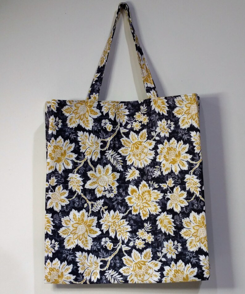 Floral Print Tote Bag Handmade Tote Bag Beach Bag Lined Tote Bag Reversible Tote Bag Large Tote Bag Fabric Tote Bag Canvas Bag