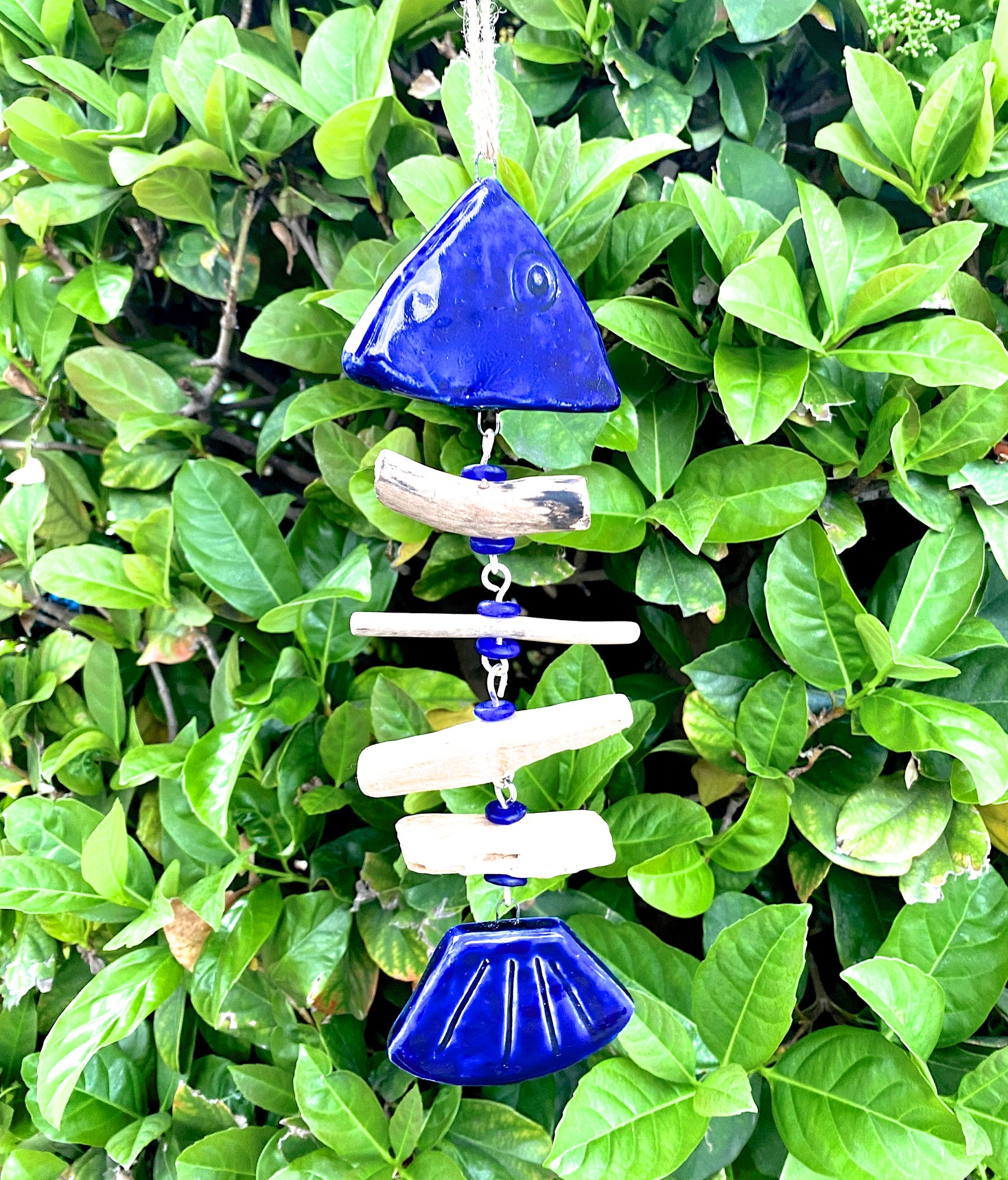 Fish Wind Chime ceramic fish bones pottery windchime yard art Etsy