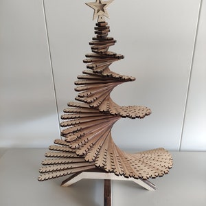 Wooden Christmas tree 2024, with unique details.