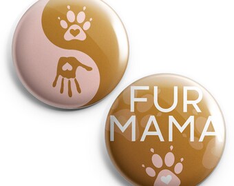 Mother's Day, Dog Mom, Fur Mama Gifts, Gifts for Dog Mom, Fur Babies, Personalized Photo Button, Dog Photo Pin, My Kids Have Paws