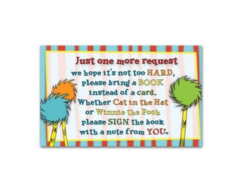 Baby Shower Invitation, Invitation Insert, Please Bring a Book Instead of a Card