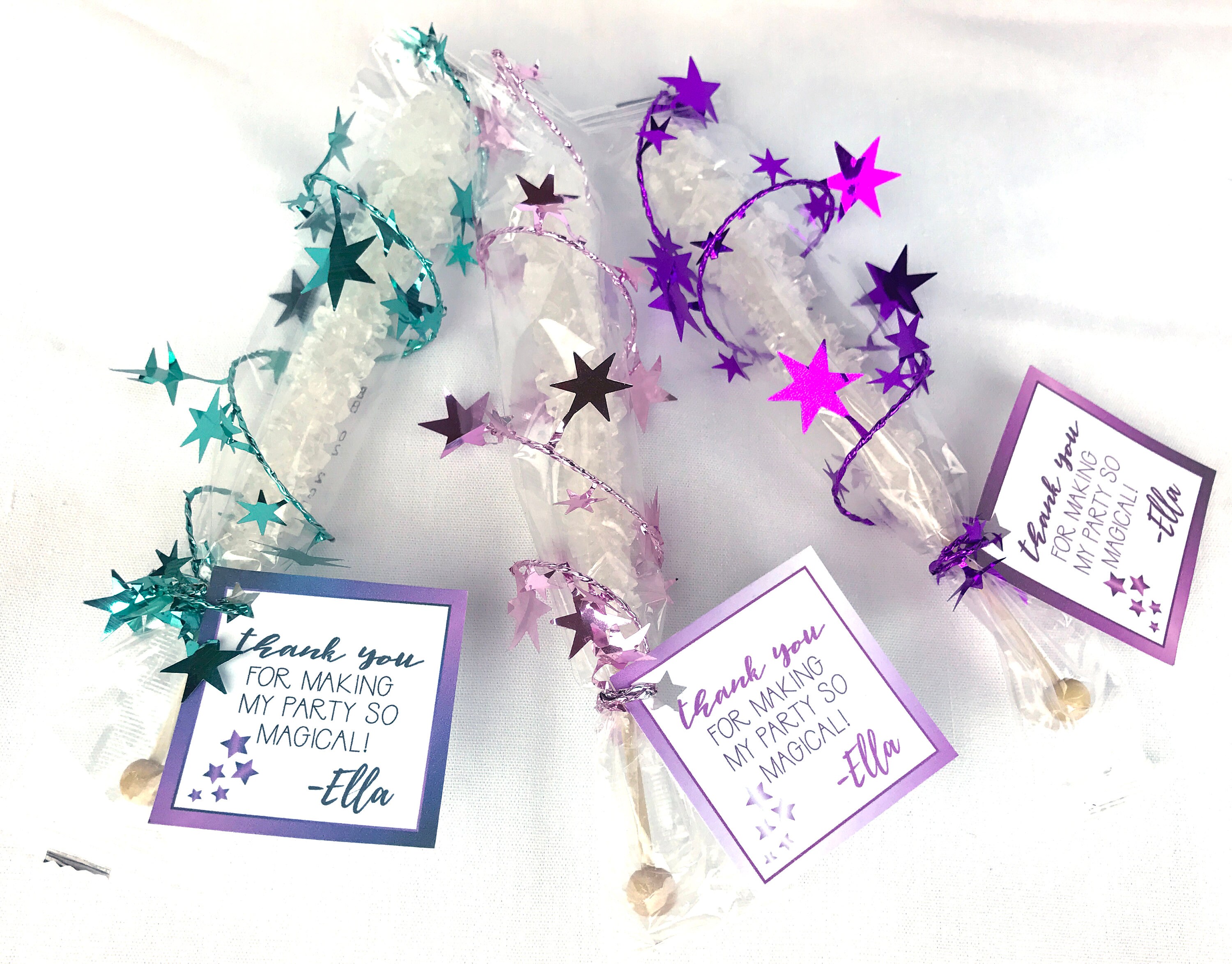 Rock Candy Party Favor Unicorn Party Favor Custom Label Etsy