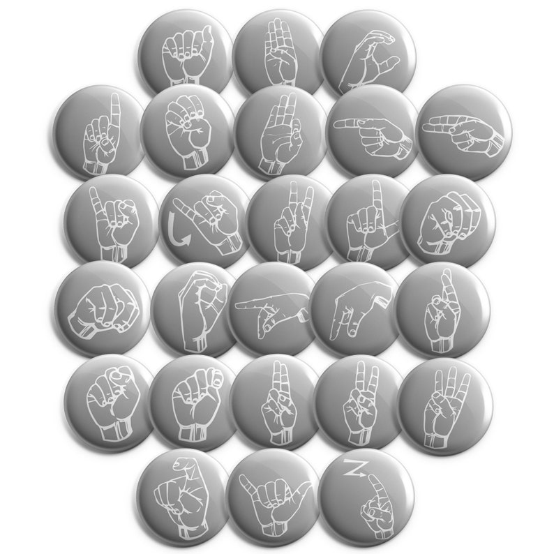 ASL, American Sign Language Alphabet, Magnets - Etsy