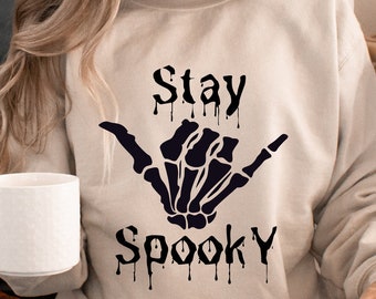 Stay Spooky Svg , Skeleton Hand Svg , Halloween rock n roll Svg, skeleton svg, Spooky shirt Svg , Spooky Vibes SVG, Png Dxf Cut files Cricut