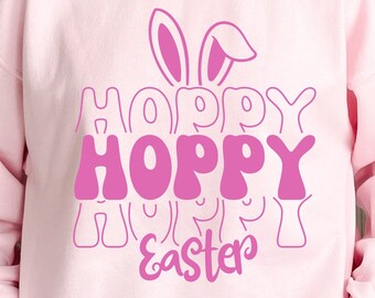 Hoppy Easter Svg, Bunny Easter Svg ,Happy Easter Day Shirt ,  Easter Vibes Svg, Bunny Svg, Kids Easter Svg, Easter Squad Svg,  Png Cut files
