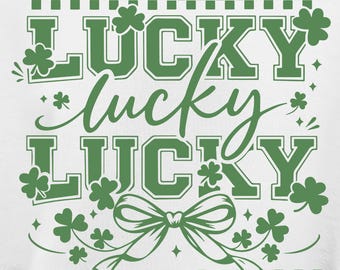 Lucky Png, Happy Go Lucky Png, Clover Lucky Png , Irish Shirt Png, St Patrick's Day Shirt Png, Shamrock Png ,Sublimation Design