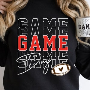 Game Day Football svg, American Football svg, Football Shirt Svg, Football mom shirt svg ,Cheer Svg ,png ,dxf, Files For Cricut, Silhoutte