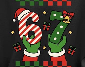 Santa Say 67 Svg, Christmas Funny Six Seven Meme Svg, Gen Z Alpha Meme Slang Xmas, 6-7 Christmas Svg, Meme 67 Svg, Cricut , Digital Download
