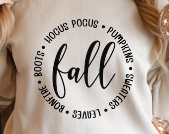 Fall Things Circle Svg, fall svg, autumn svg,Pumpkin Season Svg, Fall Sign Svg, fall quote svg, ,thanksgiving svg, Png Dxf Cut files Cricut