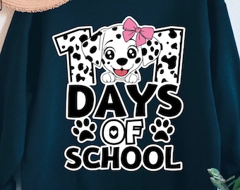 101 Days School Girl Svg, 101 Days of School Dalmatian Girl Svg, 101 Days of School Dalmatian SVG , I Survived 100 Days , Svg For Cricut