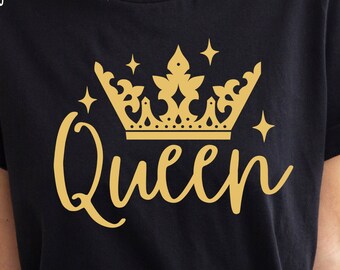 Queen With Crown SVG, Queen Drippin' Svg , Black Queen Svg, Queen Svg , Black History Svg, Melanin,Afro Svg, Cut File for Cricut, Silhouette