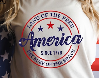 Land Of Free Svg, America Land Of The Free Because Of The Brave SVG, 4th of July SVG, Patriotic Svg, Independence Day Svg, Digital Download