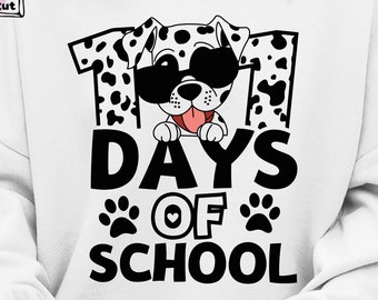 101 Days of School Svg , 101 Days of School Dalmatian SVG , Kindergarten Svg , I Survived 100 Days Clipart , Svg Files For Cricut