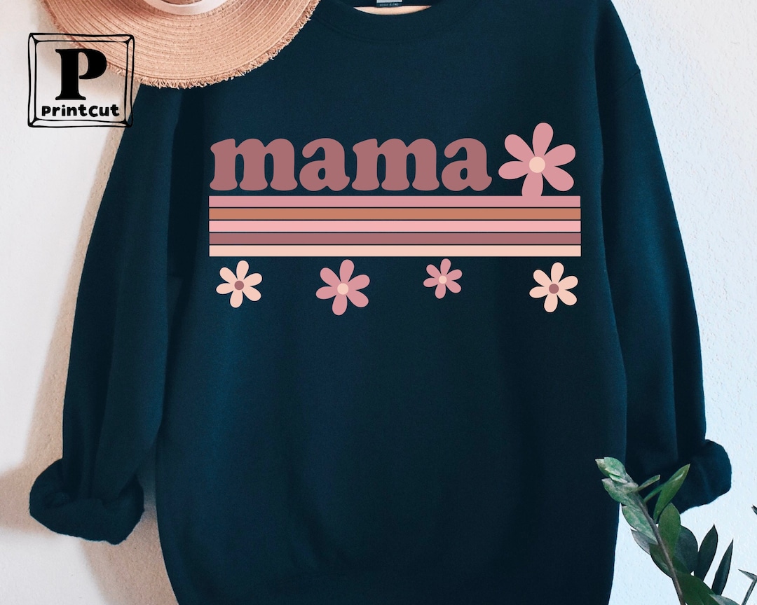 Retro Mama Svg , Mama PNG , Retro Svg , Mama Sweatshirt Svg , Blessed