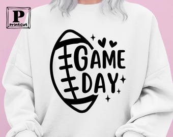 Game Day Football Svg, American Football Svg, Football Shirt Svg, Football Mom Shirt Svg ,Svg For Cricut, Silhoutte  , Game Day Shirt Svg