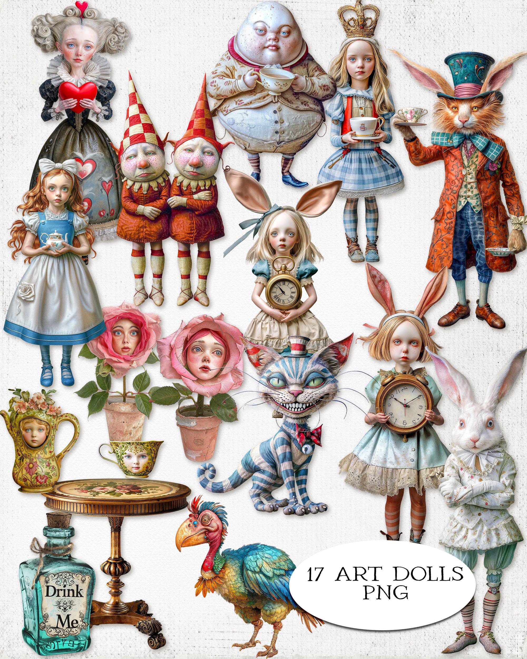 Alice in Wonderland Art Doll Kit: Printable Paper Dolls (digital ...