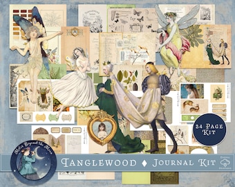 Tanglewood Journal Kit:  Printable Junk Journal and Ephemera Kit// instant download you print// Enchanted Fairy-themed// Autumn Botanical