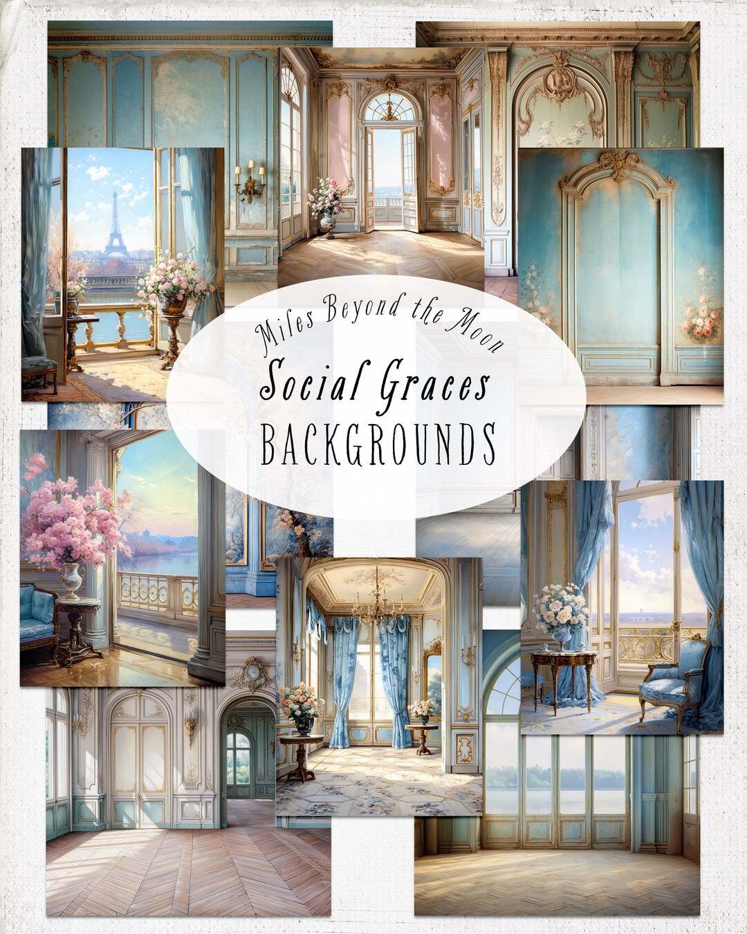 SOCIAL GRACES BACKGROUNDS // Vintage Victorian Backgrounds for Digital ...