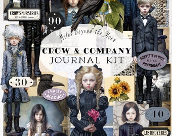 Crow & Company Journal Kit: Gothic Ephemera, Paper Dolls (Digital Printable)