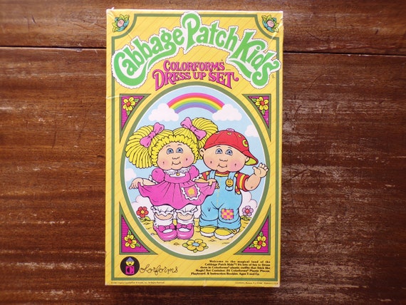 Cabbage Patch Kids Large Colorforms Play House 1983 Complete / Vintage Toy  