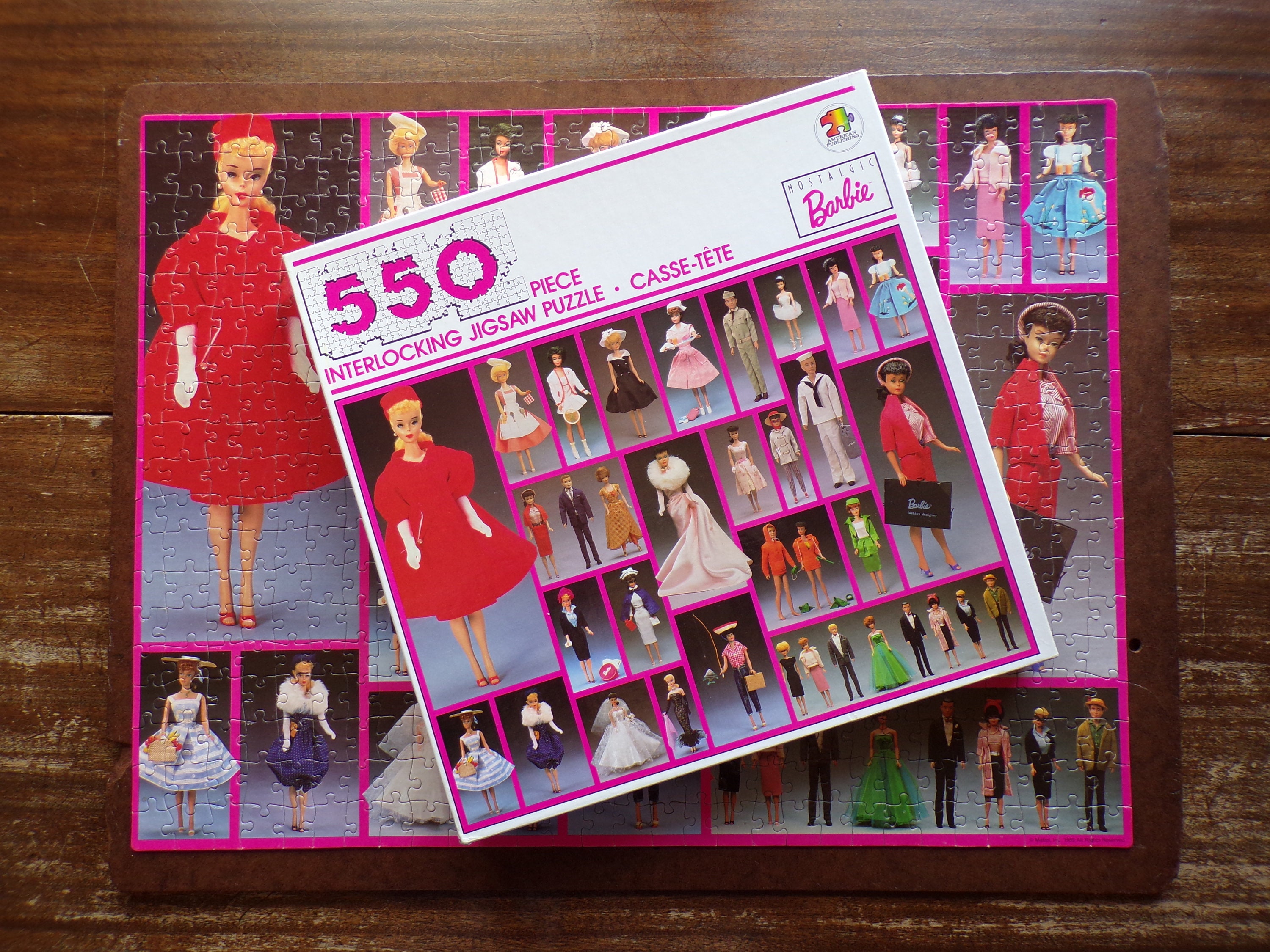 Vintage Barbie Jigsaw Frame Tray Puzzle Keepsake Fun 12 Pieces Puzzle  Mattel Barbie Collectable 