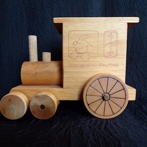 Toystalgia Wooden Train Engine Bank