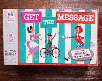 Get The Message TV Home Game by Martod Productions and Milton Bradley ~ 1964