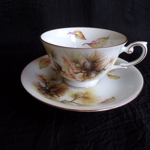 Pines by Kyoto China ~ Footed Cup and Saucer