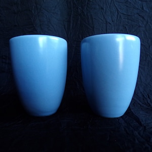 Set of Two Powder Blue Ceramic Cups