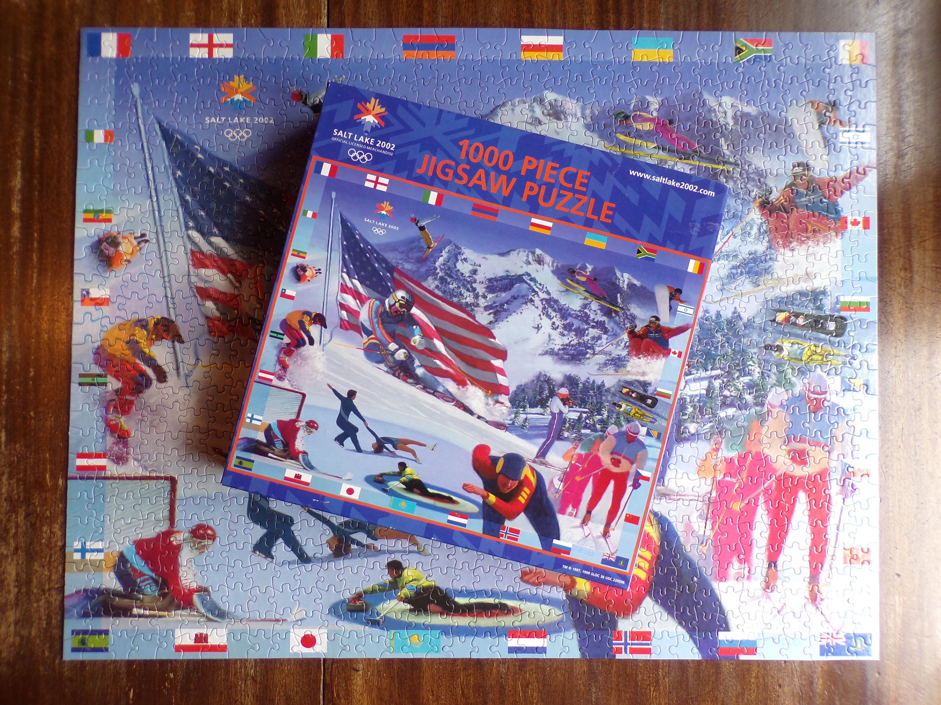 Vintage Heye 500 Piece Jigsaw Puzzle. loup Happy Skiing. Circa 1974 
