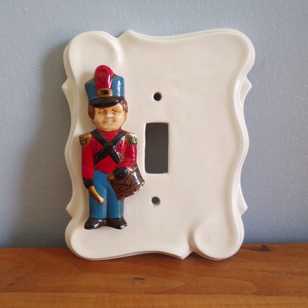 Ceramic Light Switchplate with Drummer Boy