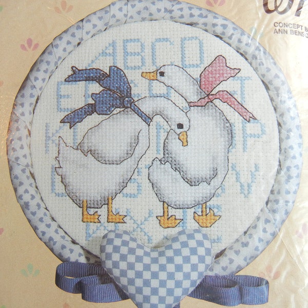 ABC Geese Counted Cross Stitch by Janlynn ~ 1988