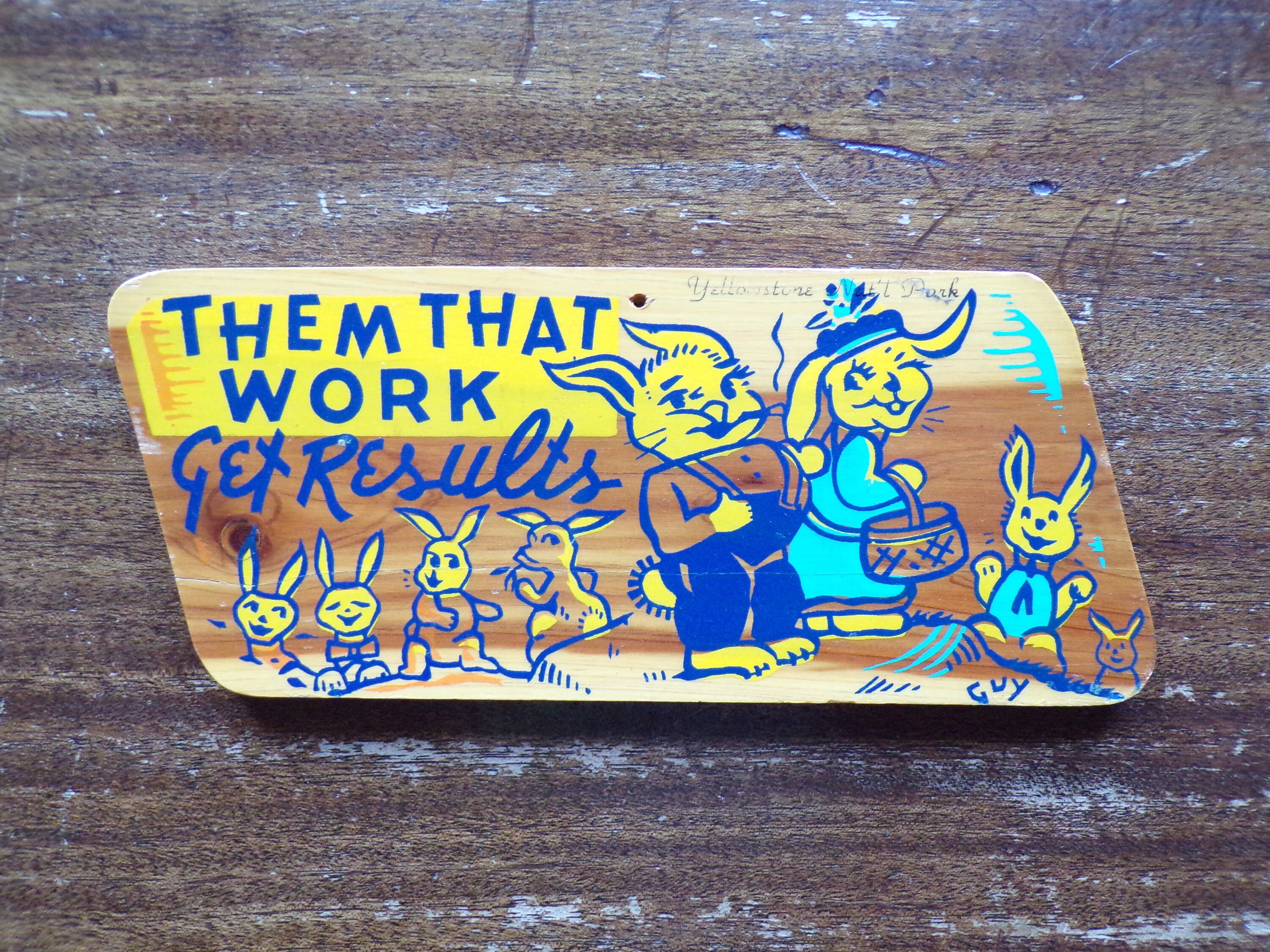 Wood Wall Decor ~ Yellowstone National Park Souvenir ~ Humorous