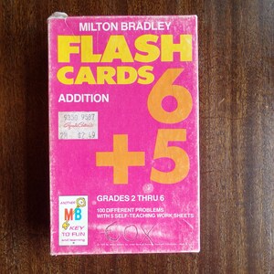 Addition Flash Cards 1975 by Milton Bradley