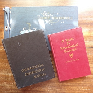 Set of 3 Genealogical Research and Instruction Books and Charts