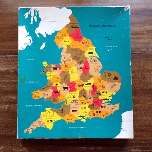 England and Wales Jigsaw by Galt Toys ~ Wooden Puzzle