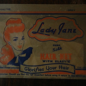 Lady Jane Pure Silk Hair Net ~ New in Envelope