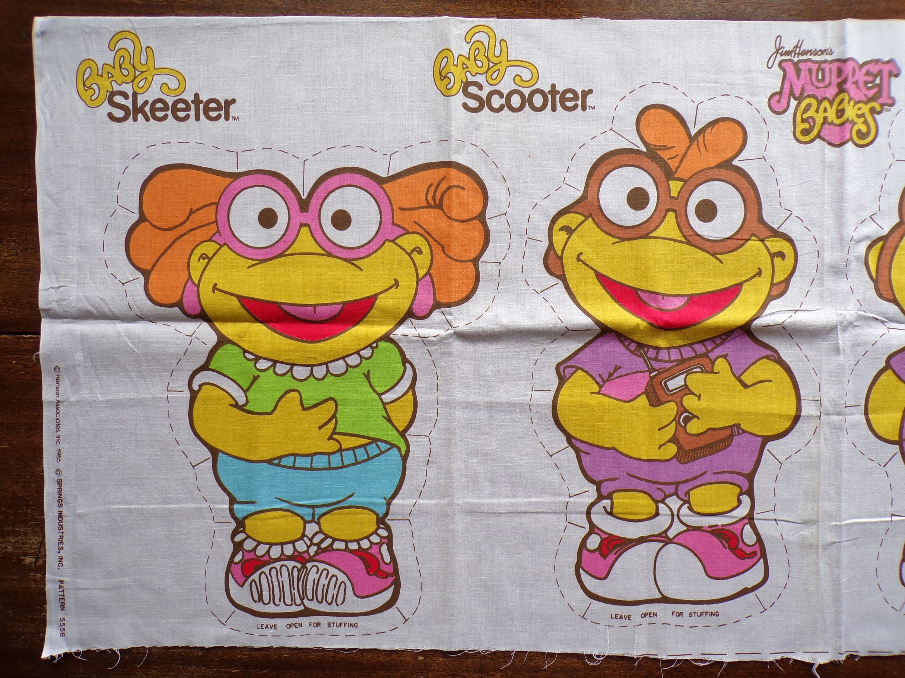 Skeeter and Scooter Fabric Panel Dolls Jim Henson's Muppet Babies 1985 -  Etsy Finland