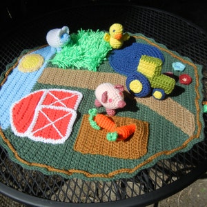 Crochet Farm Playset for Children