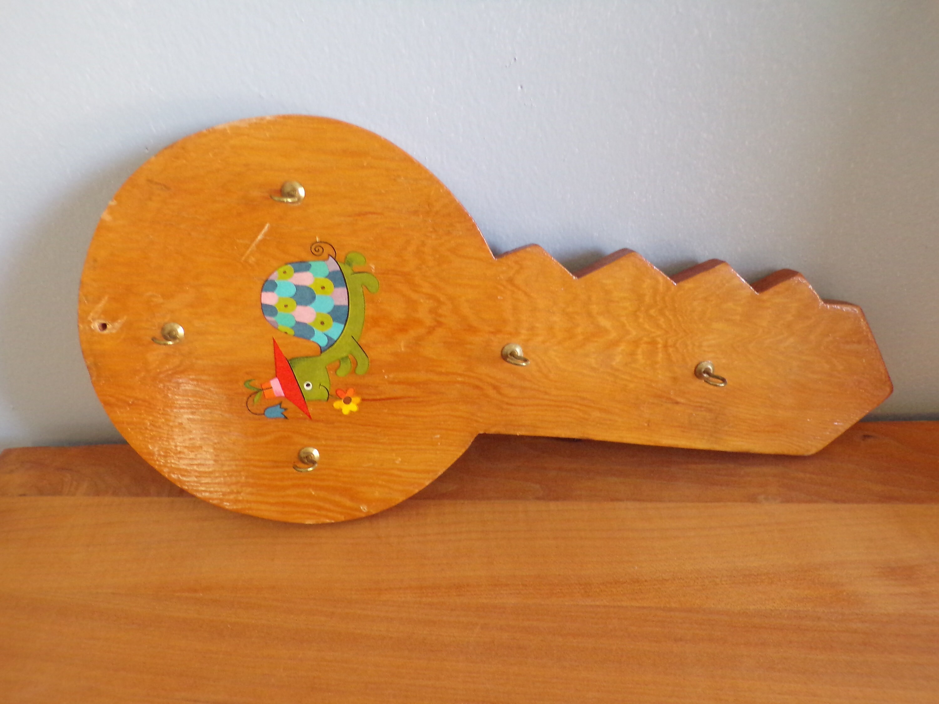 Wooden Key Shape Key Holder Homemade Etsy