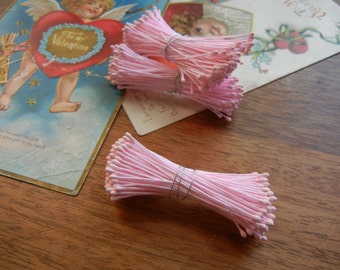 Pink double tipped Flower Stamens for crafting and millinery