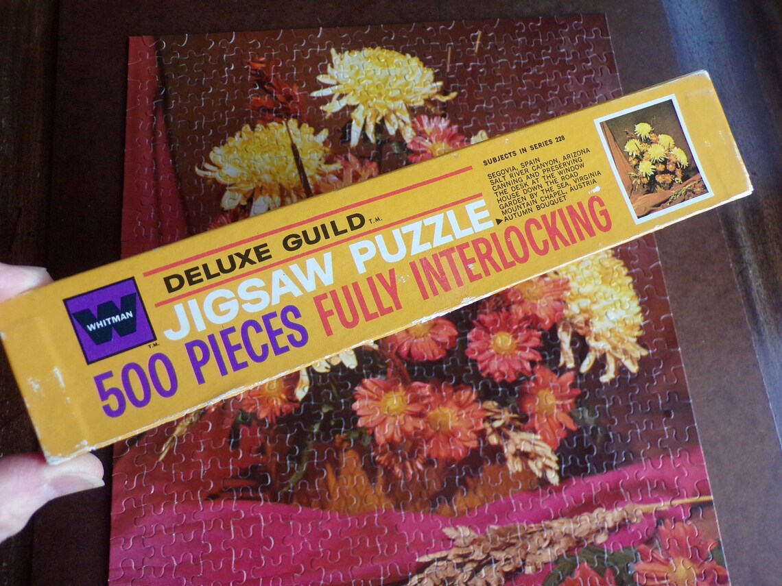 Whitman Deluxe Guild Jigsaw Puzzle Autumn Bouquet Etsy.de