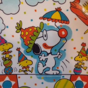 Snoopy and Woodstock Party Clown Melamine Plates